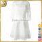 Wholesale high quality cotton 3/4 sleeve white lace dress for women                        
                                                                Most Popular