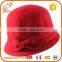 Factory supply women fedora hats wholesale wool fashion fedora hat