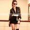 New Fashion Ladies And Women Bole Golden Tassel Tieback Decoation Wide PU Leather Wide Waist Belt