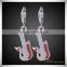 Latest Design Diamond Guitar Shape Hanging Earring for Women