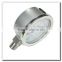 High quality 2.5 inch bottom connection stainless steel pressure meter