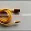 colourful braided micro v8 and I5 gold plated usb cable with aluminium alloy shell