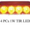 E-MARK LED Strobe Lightheads /LED Security Emergency Flash Strobe light /Dash light /Grille light(SR-LS-LD-4),1W LED,ECE MARK,E9