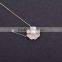 Zircon Shell shape with pearl charm necklace