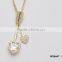 Double arrow hearts with AAA cubic zirconia pendant necklace good jewelry