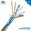 SFTP cat6 cable TIA/EIA/ISO/IEC 23awg BC/CCA conductor PET AL foil shield Tinned copper wire 4 pairs cross filler PVC jacket