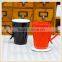 ceramic wrinkle mug red and black irregular shape mug