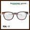 Round Frame Optical Eye Glasses Student Wood Reading Glasses