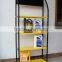 supermarket black and yellow metal engine oil floor standing display exhibition stand HSX-S0248