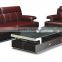 Red leather sofa for office use