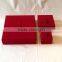 high quality red flock Jewelry box with fastener