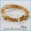  hot sale leather cord bracelet hook clasp factory wholesale