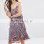 China manufacturer casual summer paisley print slip midi dress for girls