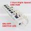High Speed 7 Ports USB 2.0 Hub with ON/OFF Sharing Switch