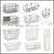 SSW-CM-211 Stainless Steel Basket Metal Wire Basket Iron Basket for Fridge / Freezer / Refrigerator Wholesale China