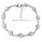 Unique design solitaire cubic zirconia bracelet length adjustable jewelry best gift for her
