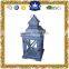 Blue wooden lantern for promotional gifts