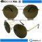 Best Selling Fashion Wholesale Custom Logo Printed Lenses Classic Elegant Circle Round Metal Sunglasses for Men