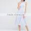 Sexy cross back designer wedding dress 2016, skate dress elegant