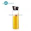 1000ml clear glass juice bottle with stainless steel lid