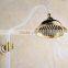 2016 Newly US wall mounted White Painting Baked bath&Shower Faucet Set Rain 8 inch Shower Head With Brass Handle Shower Golden