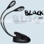Rechargeable LED Travel Light Gooseneck 4 LED Flexible Eye Care Dimmable Clip LED Book Lamp Dual Head