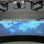 large format curved projection screen for simulator system