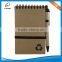 Eco-friendly kraft paper cover mini notebook with pen
