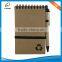 Eco-friendly kraft paper cover mini notebook with pen