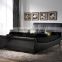 Black modren leather bed