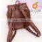 Wholesale Drawstring Bag leather pu brown backpcks