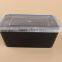 black takeaway food container with cutlery 3 compartment 1000ml