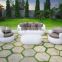 Plastics Luxury Rattan Furniture Round Sofa Set