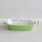 Square Shape Ceramic Baking Dish With Glass Lid,Stoneware Bakeware With Solid Color