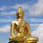 Antique metal life-size Buddha thai bronze statues