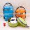 High quality cheap stainless steel 3 compartment food container set storage