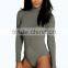 Top Quality Hot Sale Sexy Open Dance Girl High Neck Colors Black Women Bodysuit