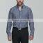 2016 Four Breasted Men's Shirt Long Sleeve Striped Shirt