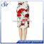 New trendy women printed flowers cheap skirt