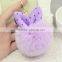 Myfur China Supplier Hot Pink Real Rex Rabbit Fur Pom Pom Wholesale Bag Charm