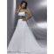 Strapless chiffon material bridal wedding garment custom made