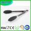 Kitchen Tongs Stainless Steel with Silicone Tips Non-Toxic Food Grade Non-Slip Handles Wide Non-Scratch Clam Shell Head