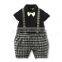 2017 new baby boy clothes gentelman cotton baby romper short sleeve