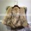 Natural Fox Fur Parka For Children Winter Wear,Baby Alpaca Fox Fur COAT,Korean Style Fur Coat
