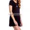 Custom O-neck casual ladies see through summer dress