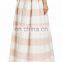 New Fashion Stripe Ball Long Maxi Skirt with Side-seam Pockets