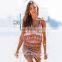 China wholesale clothese women two piece set in red print
