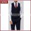 Navy Blue 3 Piece Coat Pant Man Business Fashion Suit