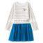 Kids Cute and Beautiful Model Dresses, Girls 4- 7 Rhinestone French Terry Tulle Dress