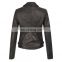 Monteria Brown Brando Style Womens Biker Motorcycle Genuine Leather Jacket All Sizes